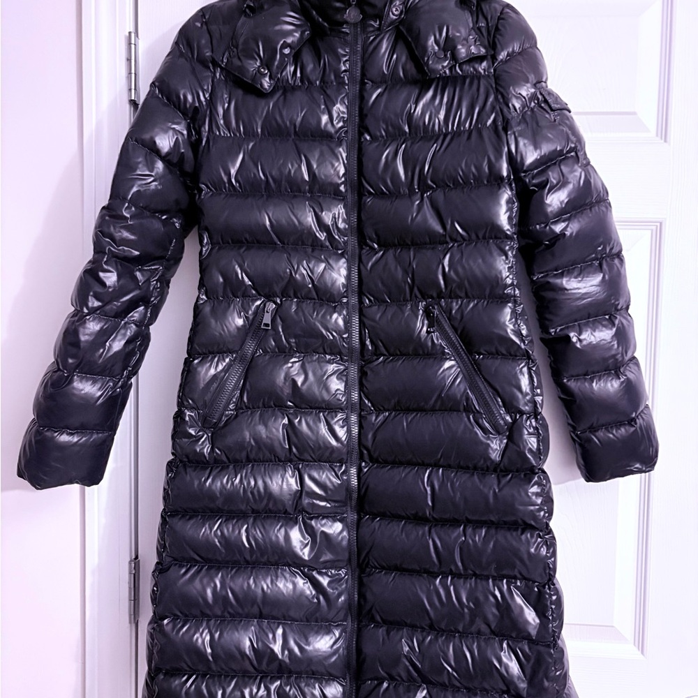 Moncler Shiny Black Puffer Coat